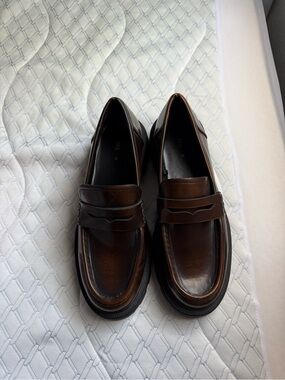 Zara Dark Brown Women’s Penny Moccasins